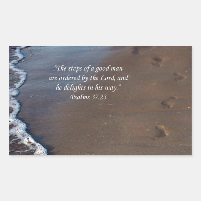 Adesivo Retangular Pegadas de "Os Passos de um Bom Homem" (Frente)