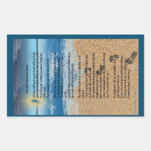 Adesivo Retangular Pegadas na areia