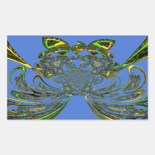 Adesivo Retangular Peixe de penas