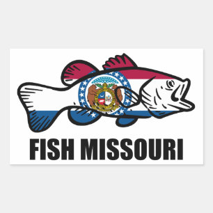 Adesivo Retangular Peixes Missouri