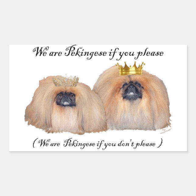 Adesivo Retangular Pekingese Stickers (Frente)
