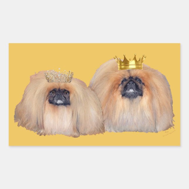 Adesivo Retangular Pekingese Stickers (Frente)