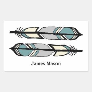 Adesivo Retangular Penas de Calagem