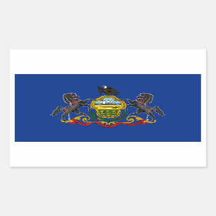Adesivo Retangular Pennsylvania State Flag, Estados Unidos