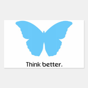 Adesivo Retangular Pense melhor com MorphOS