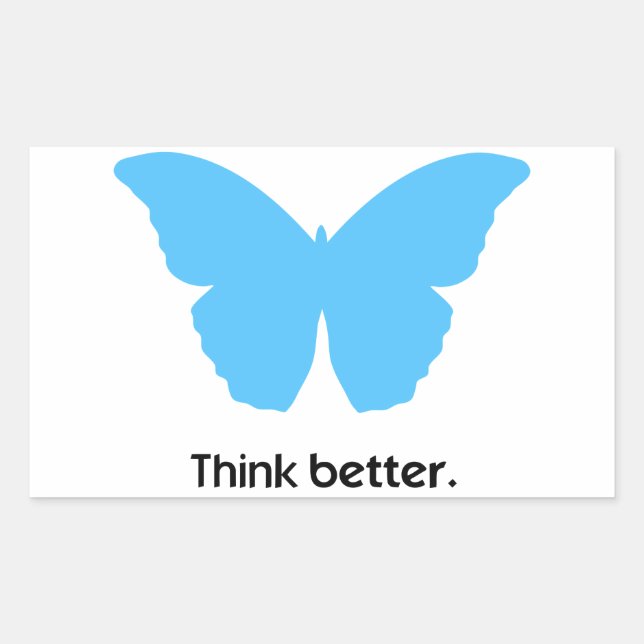 Adesivo Retangular Pense melhor com o MorphOS (Frente)