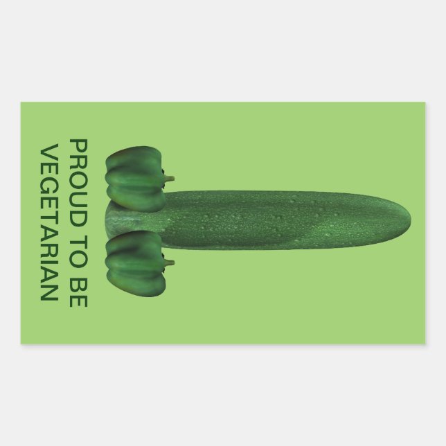 Adesivo Retangular Pepino E Pimentões (Frente)