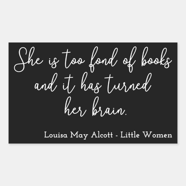 Adesivo Retangular Pequena Citação de Mulheres II - Estilo de Escrita (Frente)