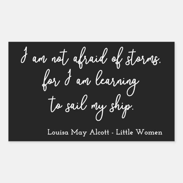 Adesivo Retangular Pequenas mulheres citando I - Estilo de Escrita Ma (Frente)