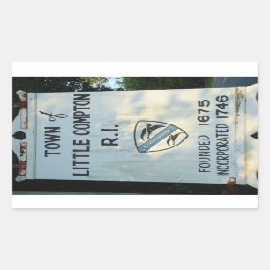 Adesivo Retangular Pequeno Compton, sinal fundado RI