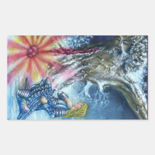 ADESIVO RETANGULAR PERCEVAL E VISÃO DO SANTO GRAAL