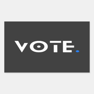 Adesivo Retangular Período de Votação Azul