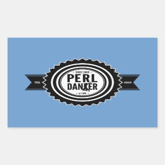 Adesivo Retangular Perl Dancer Stickers - Blue Background