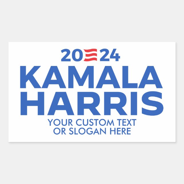 Adesivo Retangular Personalizado Kamala Harris 2024 (Frente)