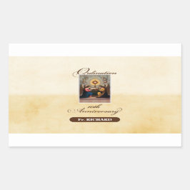 Adesivo Retangular Personalizar, 10ª Ordenação Anniversário