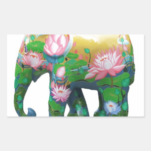 Adesivo Retangular Personalizar as Flores da Selva da África Safari A