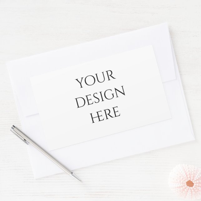 Adesivo Retangular Personalizar ou personalizar (Envelope)