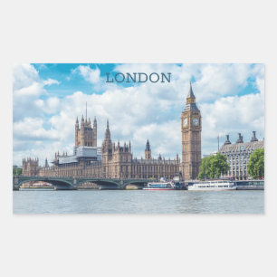 Adesivo Retangular Personalizar Texto Londres