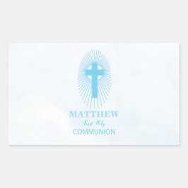 Adesivo Retangular Personalize, Blue Boy First Santa Cruz Comunitária