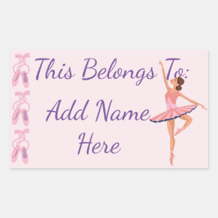 Adesivo Retangular Pertence a: Bailarina