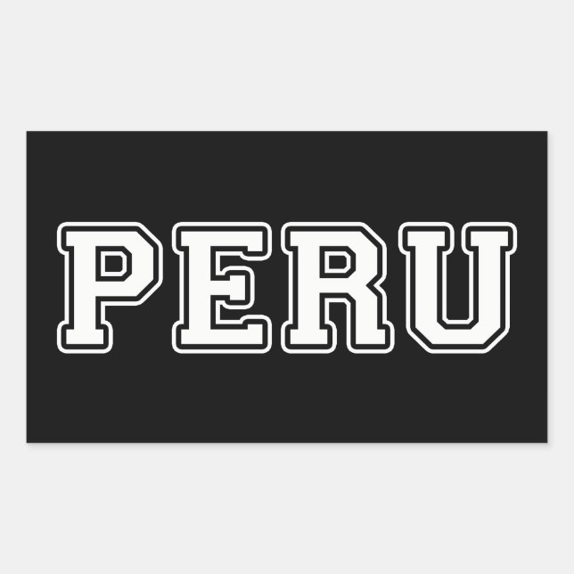 Adesivo Retangular Peru (Frente)