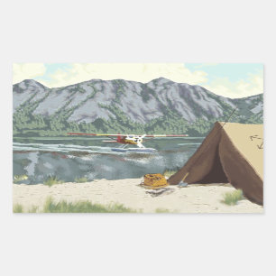 Adesivo Retangular Pessoas do Alaskan Bush