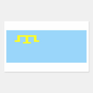 Adesivo Retangular Pessoas Tatar crimeanas da bandeira étnica