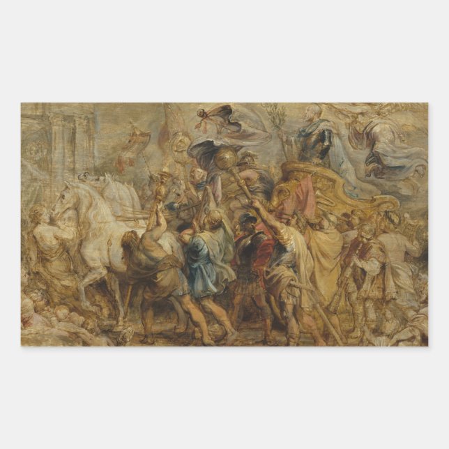 Adesivo Retangular Peter Paul Rubens - O Triunfo de Henrique IV (Frente)