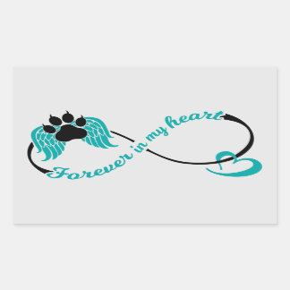 Adesivo Retangular Pets Forever In My Heart
