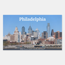 Adesivo Retangular Philadelphia Skyline Sticker