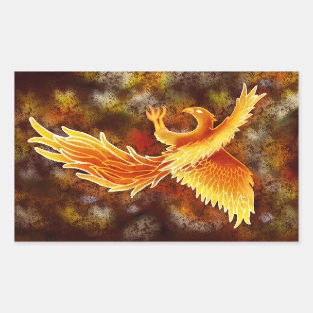 Adesivo Retangular Phoenix no Voo (Frente)