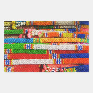 Adesivo Retangular Phuang Maalai - Tailandês Floral Garland