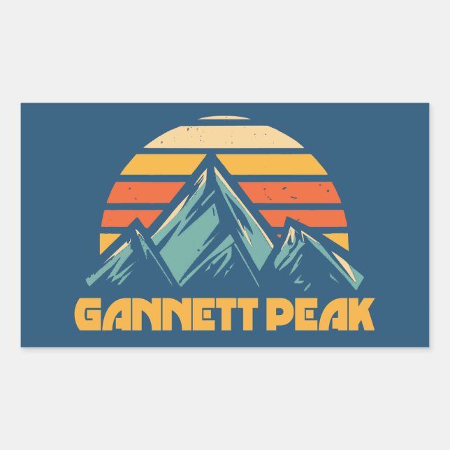 Adesivo Retangular Pico Gannett Retro Turquesa (Frente)