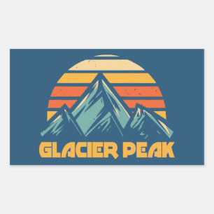 Adesivo Retangular Pico Glaciar Retro Turquesa