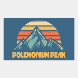 Adesivo Retangular Pico Polemonium Califórnia Turquesa Retro