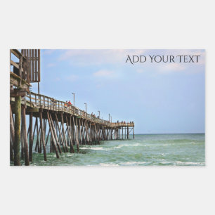 Adesivo Retangular Pier de Pesca por Shirley Taylor