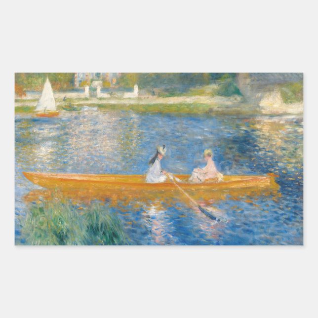 Adesivo Retangular Pierre-Auguste Renoir - O Skiff (Frente)