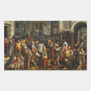 Adesivo Retangular Pieter Aertsen - Deeds Cristãos de Compaixões
