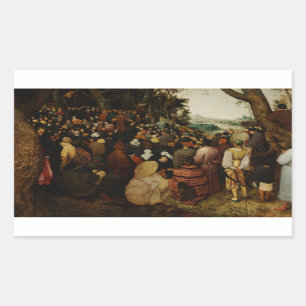 Adesivo Retangular Pieter Bruegel, o Velho - O Sermão da Rua John