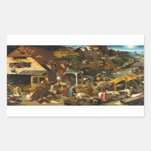 Adesivo Retangular Pieter Bruegel, o Velho - Provérbios Neerlandeses