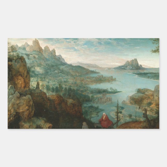 Adesivo Retangular Pieter Bruegel - Paisagem com fuga para o Egito (Frente)