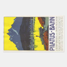 Adesivo Retangular Pilatus Bahn - Vinheta retangular