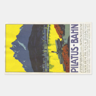 Adesivo Retangular Pilatus Bahn - Vinheta retangular