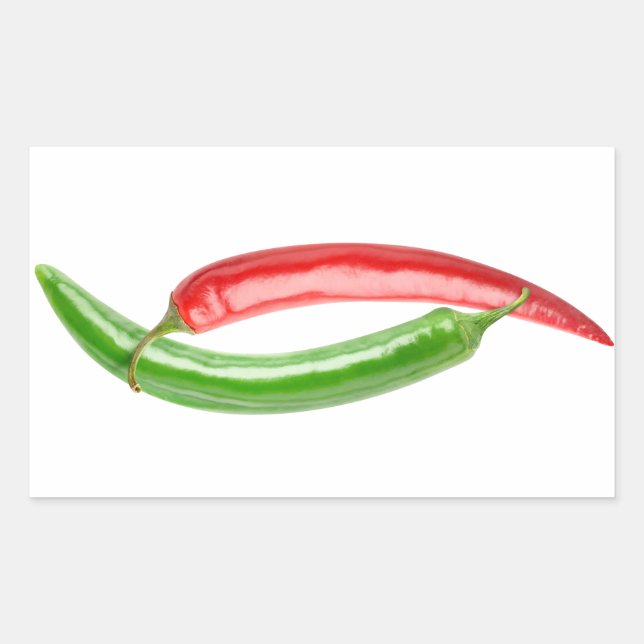 Adesivo Retangular Pimentos de pimenta Yin e Yang (Frente)