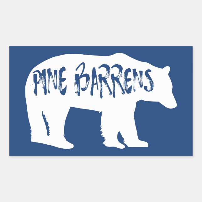 Adesivo Retangular Pine Barrens Bear (Frente)