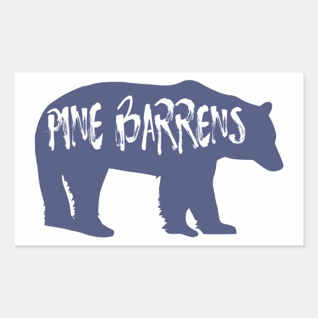 Adesivo Retangular Pine Barrens Bear (Frente)