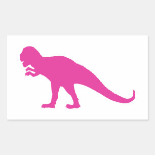 Adesivo Retangular Pink Dinosaur