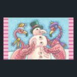 ADESIVO RETANGULAR PINK FLAMINGOS CONSTRUINDO SNOWMAN CHRISTMAS STICK<br><div class="desc">FLAMINGOS FAZEM NEVES DE PINCO. DIVERTIU-SE COM ESTA BOBO SUPER CHRISTMAS STICKERS Sheet,  Retângulo *Personalize a certeza de que irá DELIGHT! ... Vem Em Papel De Mola De Natal,  Tecido,  Etiquetas De Presente,  Fita,  Adesivos E Muito Mais. Susan Brack Design</div>