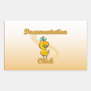 Adesivo Retangular Pintinho de documentação
