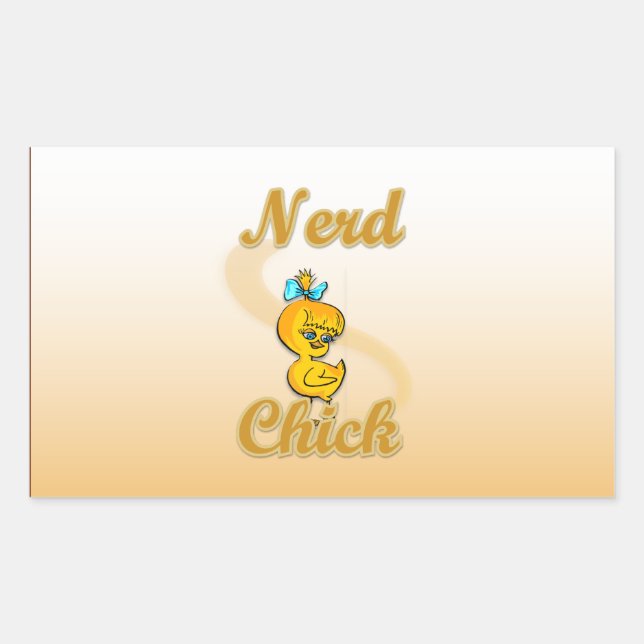 Adesivo Retangular Pintinho nerd (Frente)